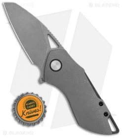 Grissom Knife And Tool Riverstone Frame Lock Knife Ti/Black Accents (2.5" SW) -The Family Tools Shop Grissom Knife and Tool Riverstone FL Ti Black Accents Satin BHQ 126412 jr bottlecap