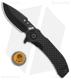 Hardcore Hardware MILSPEC Drop Point Frame Lock Knife (3.75" Black) MILF-02 -The Family Tools Shop Halfbreed Blades HHA MILSPEC Folder Drop point BHQ 138529 td size