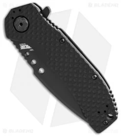 Hardcore Hardware MILSPEC Drop Point Frame Lock Knife (3.75" Black) MILF-02 -The Family Tools Shop Halfbreed Blades HHA MILSPEC Folder Drop point BHQ 138529 td spine