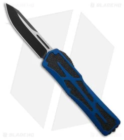 Heretic Knives Colossus OTF Automatic Knife Blue Aluminum (3.5" Two-Tone)