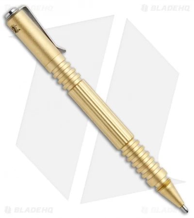 Hinderer Knives Brass Investigator Pen Bead Blasted 4 Hinderer Knives Brass Investigator Pen Bead Blasted - Image 2