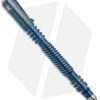 Hinderer Knives Spiral Investigator Pen Titanium (Blue) Silver Cap -The Family Tools Shop Hinderer Knives Ti Investigator Pen Spiral Blue SS Bullet End BHQ 97702 jr