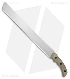 Hoback Knives The Path Machete Green Micarta (18" Stonewash) HOB035