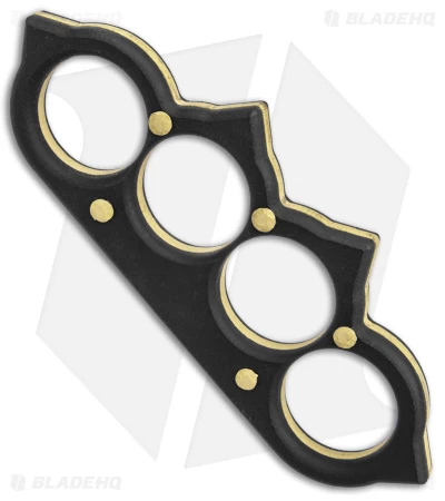 JB Knife & Tool The Rake Knuckles - Brass/Black G-10 4 JB Knife & Tool The Rake Knuckles - Brass/Black G-10 - Image 2