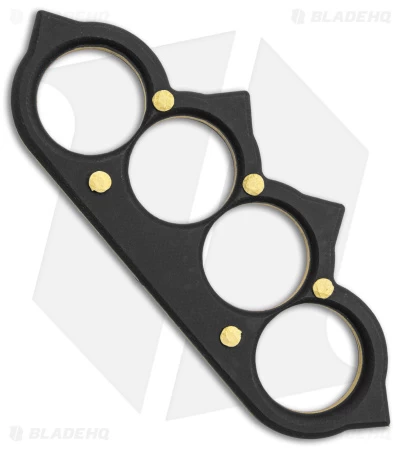 JB Knife & Tool The Rake Knuckles - Brass/Black G-10 3 JB Knife & Tool The Rake Knuckles - Brass/Black G-10