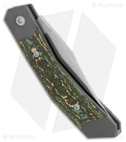 Jack Wolf Knives Cyborg Jack Slip Joint Knife Toxic Storm Fat Carbon (2.8" Sat) -The Family Tools Shop Jack Wolf Knives Cyborg Jack Toxic Storm Fat Carbon Green SJ Satin BHQ 176885 jr side