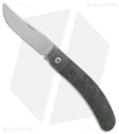 Jack Wolf Knives Javelina Jack Knife Fat Carbon Dark Matter Green (2.83" Satin)