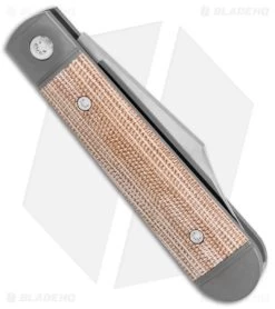 Jack Wolf Knives Little Bro Jack Slip Joint Knife Natural Micarta (2.7" Satin) -The Family Tools Shop Jack Wolf Knives Little Bro Jack SJ Knife Natural Micarta Satin BHQ 141946 jr side