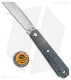 Jack Wolf Knives Midnight Jack Slip Joint Knife Black Micarta (2.9" Satin) -The Family Tools Shop Jack Wolf Knives Midnight Jack Black Micarta SJ BHQ 153014 jr bottlecap