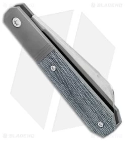 Jack Wolf Knives Midnight Jack Slip Joint Knife Black Micarta (2.9" Satin) -The Family Tools Shop Jack Wolf Knives Midnight Jack Black Micarta SJ BHQ 153014 jr side