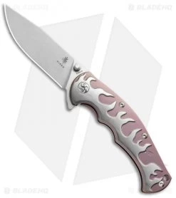 Kizer Luminare Frame Lock Knife Purple Titanium (3.625" Stonewash) Ki4447