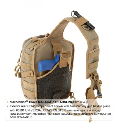 Maxpedition Malaga Gearslinger Black Shoulder Pack Hydration Bag 0423B 5 Maxpedition Malaga Gearslinger Black Shoulder Pack Hydration Bag 0423B - Image 3