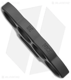McNees McNucks "Be Nice" Aluminum Knuckles Black Cerakote (0.5" Thick) -The Family Tools Shop McNees McNucks Be Nice Aluminum Knuckles Black Cerakote Thick BHQ 179143 jr spine