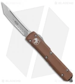 Microtech Ultratech T/E OTF Automatic Knife Tan CC (3.4" Stonewash Serr)