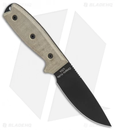 Ontario OKC RAT-3 Fixed Blade Knife Tan Micarta (3.6" Black) 8665 4 Ontario OKC RAT-3 Fixed Blade Knife Tan Micarta (3.6" Black) 8665 - Image 2
