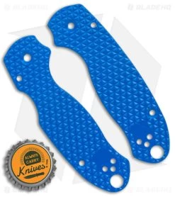 Original GOAT Spyderco Para 3 Replacement Scales - Shark Tooth/Aluminum/Blue -The Family Tools Shop Original Goat Spyderco Para 3 Replacement Scales Shark Tooth Aluminum Blue BHQ 177733 jr bottlecap