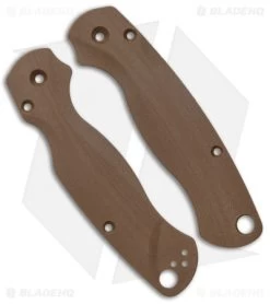 Flytanium Custom Earth Brown G-10 Lotus Scales For Spyderco Paramilitary 2