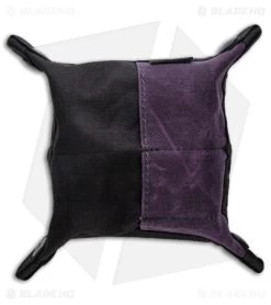 PNW Bushcraft EDC Travel Tray - Black/Purple Waxed Canvas -The Family Tools Shop PNWBushcraft Black Purple Waxed Canvas EDC Travel Tray BHQ 176401 jr back