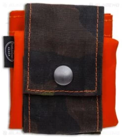 PNW Bushcraft Rugged Waxed Foraging Pouch Hip Bag - Camo/Orange Canvas