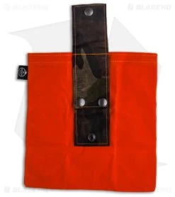 PNW Bushcraft Rugged Waxed Foraging Pouch Hip Bag - Camo/Orange Canvas 8 PNW Bushcraft Rugged Waxed Foraging Pouch Hip Bag - Camo/Orange Canvas -The Family Tools Shop PNWBushcraft Camo Orange Waxed Canvas Hip Pouch BHQ 176412 jr back