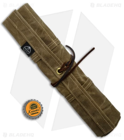 PNW Bushcraft Maple Pocket Knife Roll Waxed Canvas - Tan 6 PNW Bushcraft Maple Pocket Knife Roll Waxed Canvas - Tan - Image 4