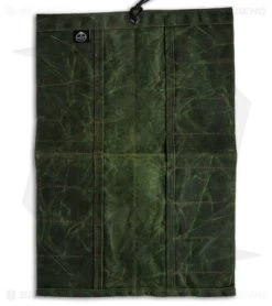 PNW Bushcraft Maple Pocket Knife Roll Waxed Canvas - OD Green -The Family Tools Shop PNWBushcraft Maple Pocketknife Roll OD Green Waxed Canvas BHQ 176415 jr open 2