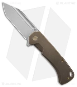 QSP Rhino Frame Lock Knife Bronzed Titanium (3" Stonewash) QS143-D