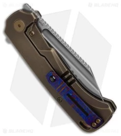 QSP Rhino Frame Lock Knife Bronzed Titanium (3" Stonewash) QS143-D -The Family Tools Shop QSP rhino flk bronzed ti 3in sw bhq 177344 td side