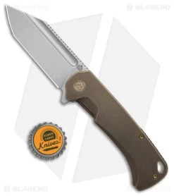 QSP Rhino Frame Lock Knife Bronzed Titanium (3" Stonewash) QS143-D -The Family Tools Shop QSP rhino flk bronzed ti 3in sw bhq 177344 td size