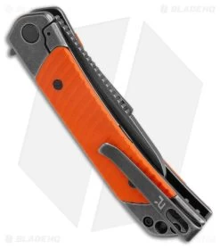 Revo Duo Sheepsfoot Frame Lock Knife W/Aux Cutter Orange G-10 (3.1" BSW) -The Family Tools Shop REVO Duo Sheepsfoot FL Aux Cutter Orange G 10 Dark SW BHQ 160866 jr side