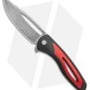 Sharp By Design Apex Frame Lock Knife Black/Red Titanium (3.5" Damasteel) -The Family Tools Shop Sharp by Design Apex Black Red DP Flipper Damasteel BHQ 175088 jr