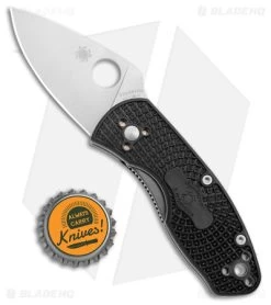 Spyderco Ambitious Lightweight Knife Black FRN (2.25" Satin) C148PBK -The Family Tools Shop Spyderco Ambitious Lightweight LL black Satin C148PBK BHQ 145702 jr bottlecap