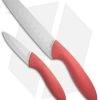 Stone River Gear Two Piece White/Pink Ceramic Knife Set - SRG23CKP -The Family Tools Shop Stone River Gear 2 Piece White Pink SRG23CKP BHQ 51679 jr