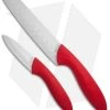 Stone River Gear Two Piece White/Red Ceramic Knife Set - SRG23CKR -The Family Tools Shop Stone River Gear 2 Piece White Red SRG23CKR BHQ 51680 jr