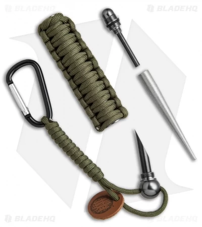 Stone River Gear Survival Firestarter And Sharpener W/ OD Green Paracord 4 Stone River Gear Survival Firestarter And Sharpener W/ OD Green Paracord - Image 2