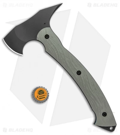 Toor Knives 11" Tomahawk Stealth Gray G-10/Blue Liners (1.75" Black) 6 Toor Knives 11" Tomahawk Stealth Gray G-10/Blue Liners (1.75" Black) - Image 4