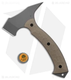 Toor Knives 9" Tomahawk F13 Ranger Green G-10 (5.5" Black) -The Family Tools Shop Toor Knives 9in Tomahawk F13 Shadow Tan G 10 Black BHQ 177414 jr bottlecap