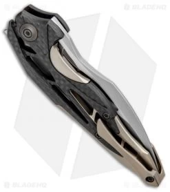 WE Knife Co. Isham Arrakis Knife Champagne Ti/CF (3.5" Stonewash) 906CF-A -The Family Tools Shop WE Knife Co Isham Arrakis Champagne Ti CF SW 906CF A BHQ 96057 jr side 2