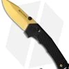 Willumsen Copenhagen Zero7 Cross Bar Knife Black GFN (3.5" Gold) -The Family Tools Shop Williumsen Copenhagen Zero7 Cross Bar Gold Black BHQ 163654 jr