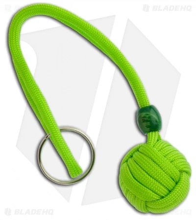Monkeyz Paw Lime Green Paracord Lanyard (Small 3/4" Ball) 3 Monkeyz Paw Lime Green Paracord Lanyard (Small 3/4" Ball)