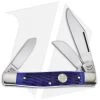 Buck Creek Big Diamond Pocket Knife 4.25" Blue Pick Bone