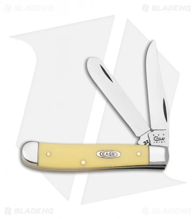 Case Mini Trapper Knife Yellow Delrin (3207 SS) 80029 3 Case Mini Trapper Knife Yellow Delrin (3207 SS) 80029