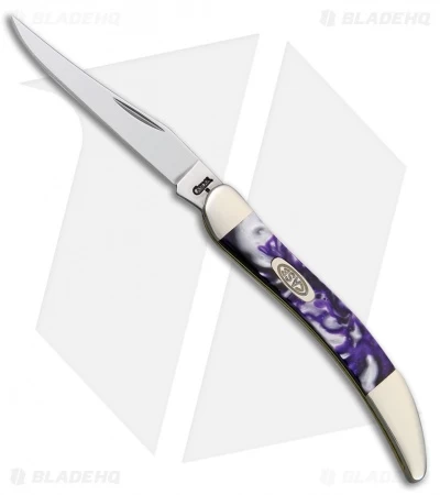Case Small Texas Toothpick 3.00" Purple Swirl Corelon 910096PP 3 Case Small Texas Toothpick 3.00" Purple Swirl Corelon 910096PP