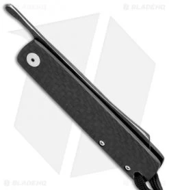 Kansei Matsuno Custom Tanto Friction Folder Knife Carbon Fiber (2.625" Satin) -The Family Tools Shop kansei matsuno tanto custom cf folder side cm