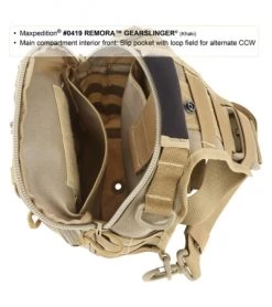 Maxpedition Remora Gearslinger Khaki Shoulder Utility Pack Bag 0419K 12 Maxpedition Remora Gearslinger Khaki Shoulder Utility Pack Bag 0419K -The Family Tools Shop maxpedition 0419g od green open