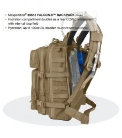 Maxpedition Falcon II Khaki Assault Backpack Hydration 0513K -The Family Tools Shop maxpedition falcon ii od green khaki khaki foliage 5 2