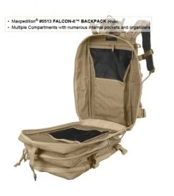 Maxpedition Falcon II Khaki Assault Backpack Hydration 0513K -The Family Tools Shop maxpedition falcon ii od green khaki khaki foliage 8 2