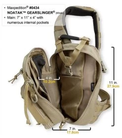Maxpedition Noatak Gearslinger Black Shoulder Sling Bag Pack 0434B 9 Maxpedition Noatak Gearslinger Black Shoulder Sling Bag Pack 0434B -The Family Tools Shop maxpedition noatak gearslinger inside