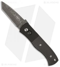 Emerson Pro-Tech CQC-7 Automatic Knife W/ Carbon Fiber (3.25" Damascus)