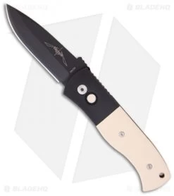 Emerson Pro-Tech CQC7-A Automatic Knife Tuxedo Ivory Micarta (3.25" Black)